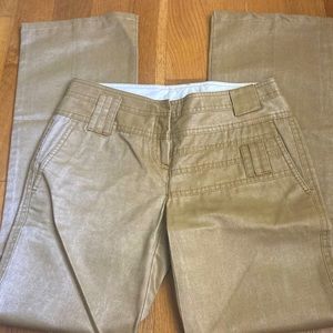 Vintage POLECI gold shimmer SLIGHT FLARE Sz 4